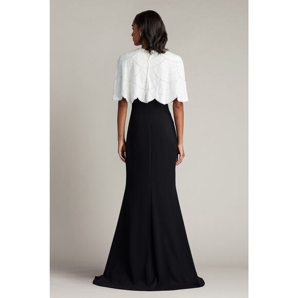 REBA EMBELLISHED CAPE OVERLAY GOWN. Size 8 - Picture 2 of 11